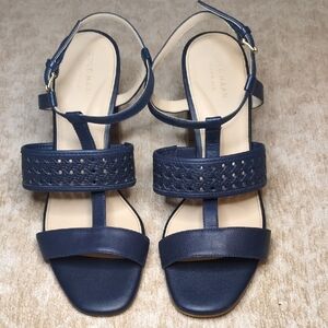 Cole Haan Cherie Women s Grand Block Sandals - BlueNavy 8.5B